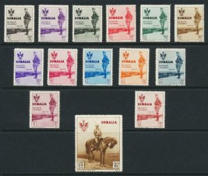 ITALIAN SOMALIA 1935 VICTOR EMMANUEL SET, VF MLH Sc#B38-47 CAT$373 (SEE BELOW)