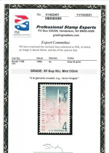 MOstamps - US #1158 Mint OG NH Graded 95J with PSE Cert -Lot MO-3312 Est SMQ $50