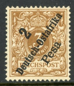 East Africa 1896 Germany 2 Pesa/3pfg Light Brown  Sc #6a MNH E466