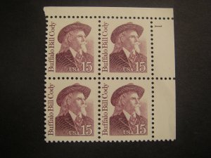 Scott 2177b, 15c Buffalo Bill Cody, PB4 #1 UR, MNH Great Americans Beauty