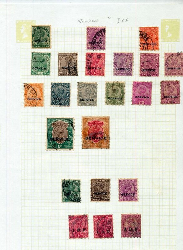 INDIA QV/1960 Used on Pages (Aprx 100 Items) (IGM 1657 