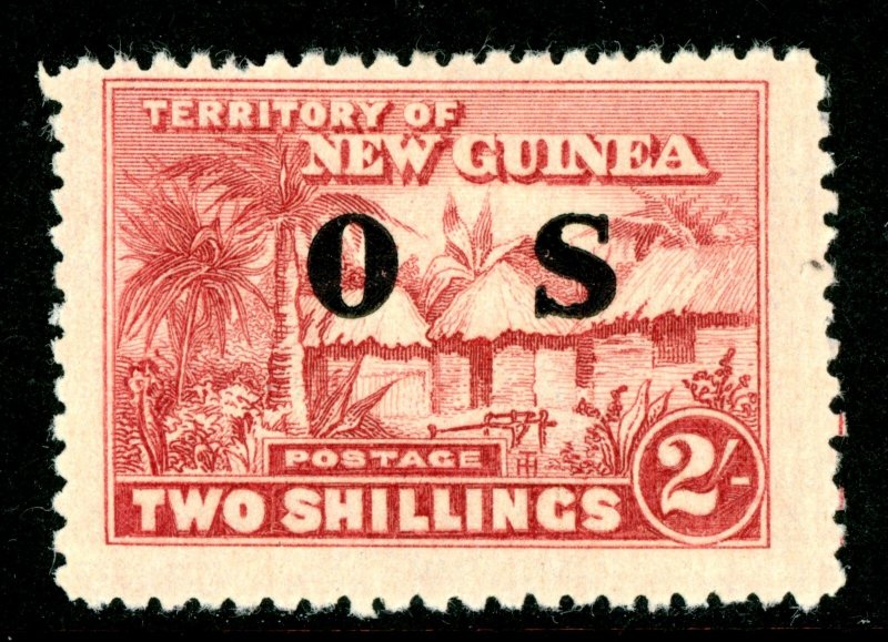 British Colonies 1925 New Guinea 2' Red Brown Official Scott #O9 Mint G732 ⭐⭐