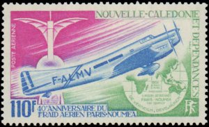 New Caledonia #C91, Complete Set, 1972, Airplanes, Never Hinged