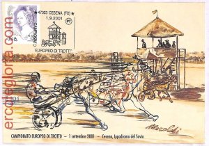 ai3864 - Italy - POSTAL HISTORY - Event Postcard - Horse Racing - CESENA  2001