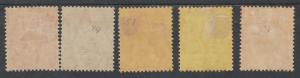 LEEWARD ISLANDS 1912 KGV RANGE TO 6D INC 2 SHADES 3D WMK MULTI CROWN CA