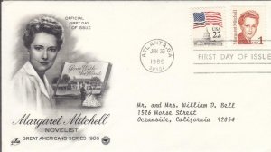 1986, Margaret Mitchell, Artcraft/PCS, FDC (E8169)