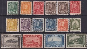 CANADA Sc#162-77 MNH/VLH  KING GEORGE V / Sites CPL SET of 16 (See Description)