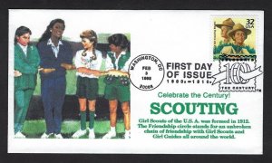 1998 Boy Scout #3183j FDC Celebrate Century RKA Girl Scouts 