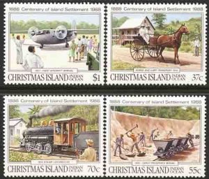 Christmas Island 1988 Sc 218-21 Settlement 100 Yrs Stamp MNH