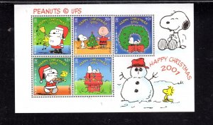 GIBRALTAR #894a 2001 CHRISTMAS MINT VF NH O.G S/S