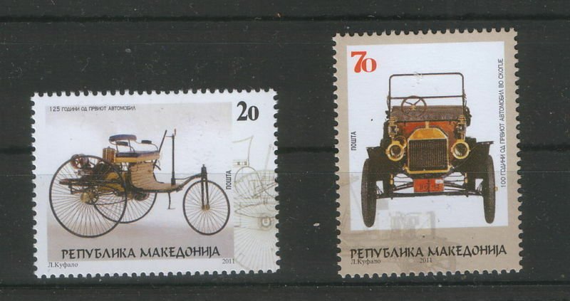 MACEDONIA-MNH**-SET-OLD CARS-2011.