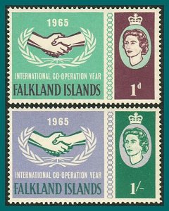 Falkland Islands 1965 Cooperation Year, MNH  #156-157,SG221-SG222