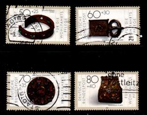 Germany Sc B658-61 1987 Gold Silver Artifacts stamp set used