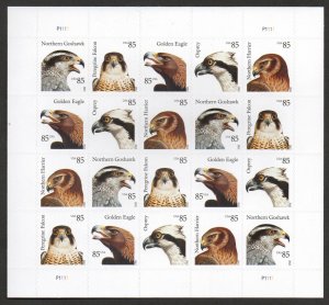 MALACK 4608 - 12a 85c Birds of Prey Full Sheet, VF OG NH sheet4608-12a