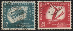 German Democratic Republic Sc #76-77 Used