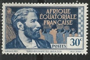 French Equatorial Africa # 43  DeBrassa 0.30fr  (1)    Unused