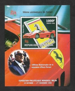 SD)1998 SENEGAL  50TH ANNIVERSARY OF FERRARI & 100TH ANNIVERSARY OF THE BIRTH