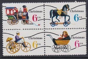 SCOTT  1415a-1418a  CHRISTMAS TOYS PRECANCEL  6¢  BLOCK OF 4  MINT NEVER HINGED