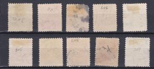 United States # 300-309, Partial Set, Used, 1/3 Cat.