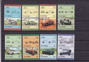 SA19h Nui, Tuvalu 1980's History of Cars mint pairs