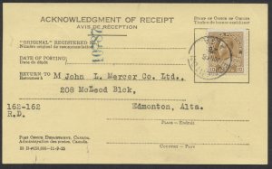 1926 AR Card, Edmonton ALTA to Leduc, #118 10c Admiral