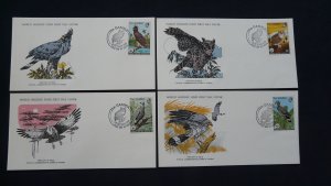 WWF birds set of 4 FDC Gambia 1978 (-50% for 10 sets or more)