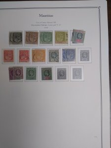 collection on pages Mauritius 1900-1934 JH: CV $444