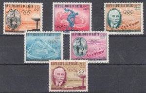 HAITI - 1960 17th OLYMPIC GAMES, ROME '60 - 6V - MINT NH