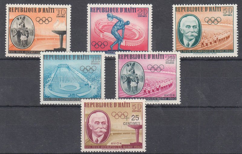 HAITI - 1960 17th OLYMPIC GAMES, ROME '60 - 6V - MINT NH