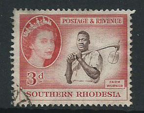 Southern Rhodesia SG 81  Used gum remnant toning