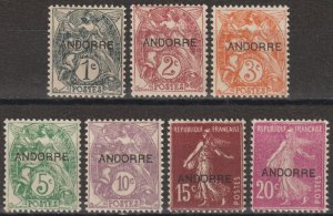 EDSROOM-16989 Andorra 1-7 MNH 1931 Short Set CV$22.65