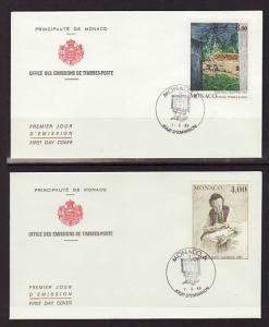 Monaco 1689-1691 Paintings 1989 S/3 U/A FDC 