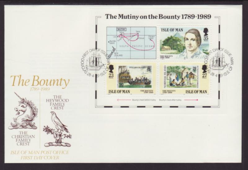 Isle of Man 394 Muntiny on the Bounty U/A FDC