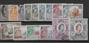 Cyprus Sc #168-182 set of 15 used VF