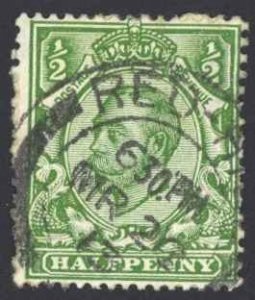 Great Britain Sc# 151 SG# 321 Used (b) 1911 ½p yellow green King George V