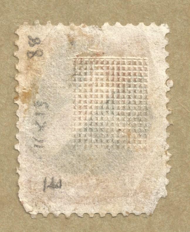 Scott #88 3 cent Rose Washington E grill 1867