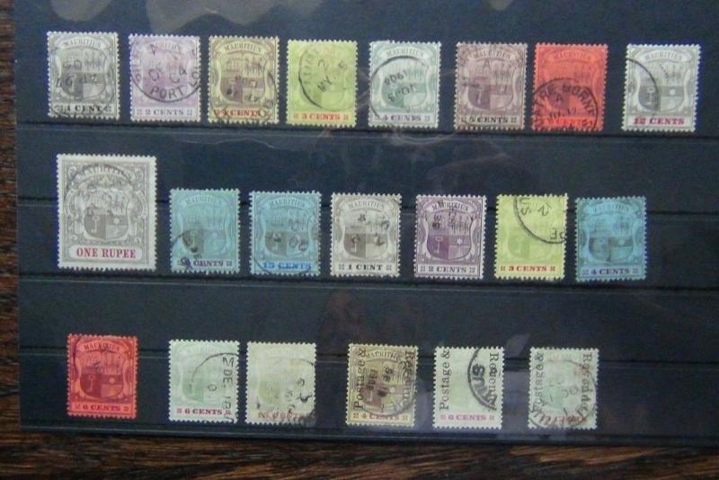Mauritius 1900 values to 15c 1902 15c Overprint 1904 - 1907 values to 1R Used