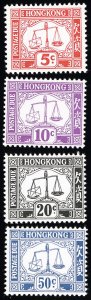 Hong Kong Stamps # J15-18 MNH VF Scott Value $30.00