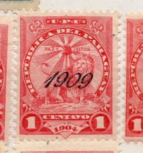 Paraguay 1909 Early Issue Fine Mint Hinged 1c. Optd 281655