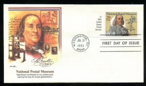 US 2779 National Postal Museum Ben Franklin UA Fleetwood cachet FDC