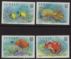 Thematic stamps TUVALU 1988 CORAL 4v mint