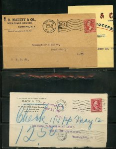 US POSTAL HISTORY OF STATE OF NEW YORK LOT OF 24 COVERS 1897-1992 AS SHOWN