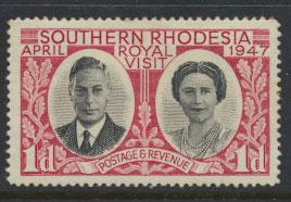 Southern Rhodesia SG 63 Mint  heavy Hinged