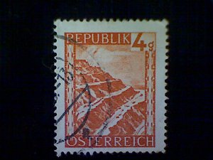 Austria, Scott #456, used (o), 1946, Eisenerz Surface Mine, 4g, deep orange