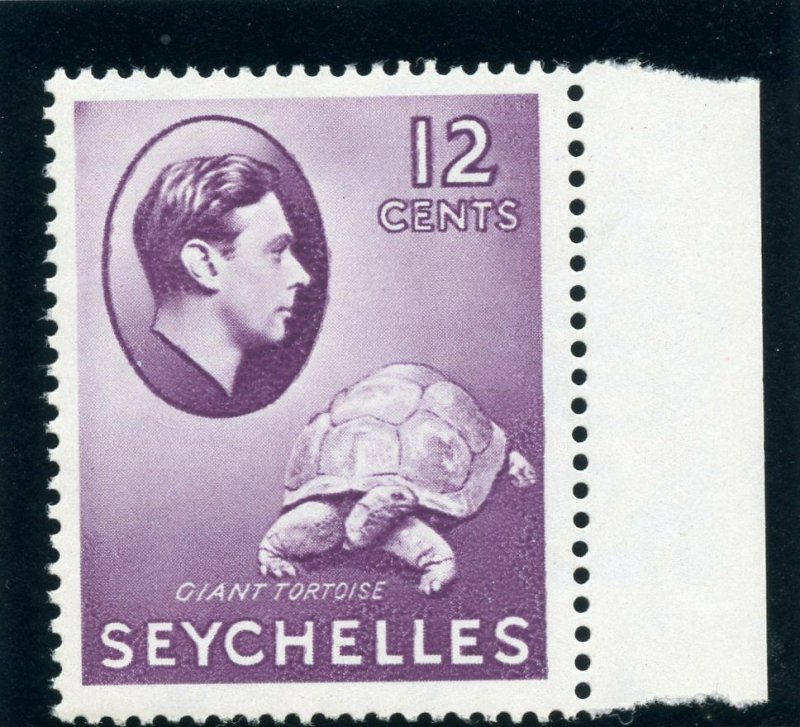 Seychelles 1938 KGVI 12c reddish violet (CH) superb MNH. SG 139. Sc 132