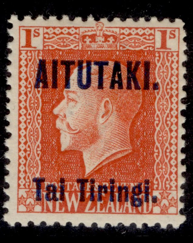 COOK ISLANDS - Aitutaki GV SG14a, 1s vermilion, LH MINT. Cat £15. PERF 14 x 14½