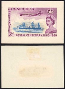 Jamaica 1960 Postal Centenary mock up essay (plane and ship)