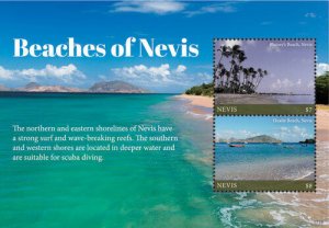 Nevis 2017 - Beaches of Nevis - Souvenir Sheet - MNH