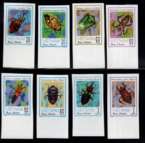 Unified Viet Nam Scott 1221-1228- Unused NGAI BUG stamp set Imperforate