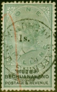 Bechuanaland 1888 1s on 1s Green & Black SG28 Good Used